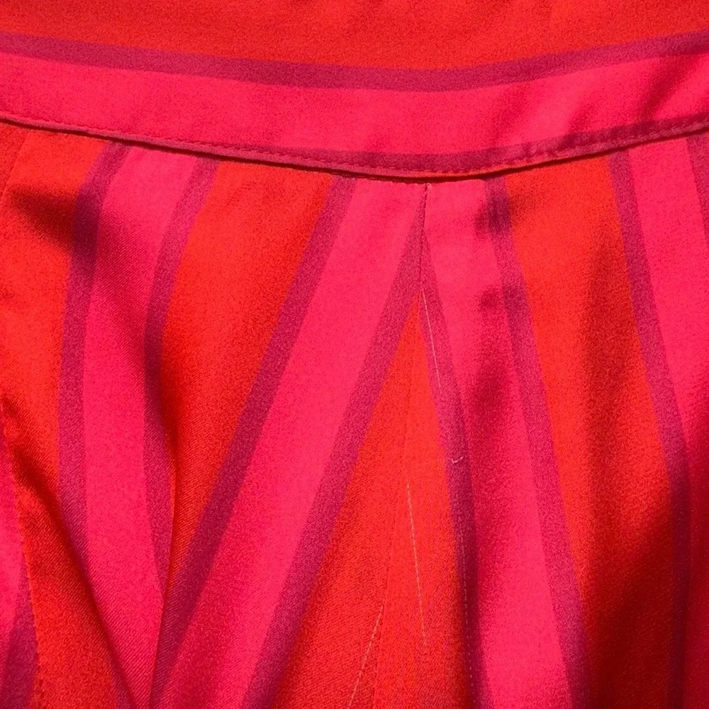 Lovers‎ + Friends Red Pink Striped Bodysuit and Wide Leg Pants Set XS XXS